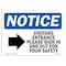 Signmission OSHA Sign, 3.5" H, 5" W, NOTICE Visitor Entrance Please Sign In Sign, Landscape, NS-D-35-L-16831 OS-NS-D-35-L-16831 - alternate 1